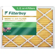 Filterbuy 21x27x5 Pleated Air Filters AC Furnace Replacement for Trane (MERV 11)