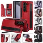 For Samsung Galaxy Z Fold 6/5/4/3 PU Leather Stand Case Wallet Cover Pen Holder