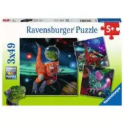 Dinosaurs in Space Puzzle (3x49pc) Ravensburger