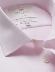 Hawes & Curtis Non-Iron Pink Pique Slim Shirt Size: 16" collar, 36" sleeve