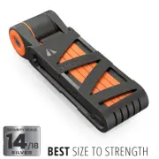 Foldylock Compact Folding Bike Lock Matching Locks with 3 Identical Keys 85 cm