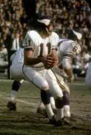 Quarterback Joe Kapp Minnesota Vikings Drops Back 1967 OLD FOOTBALL PHOTO 1