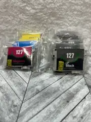 Epson workforce and stylus printer Inks No. 127 blue, yellow, magenta, black (9)