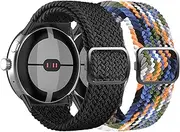 [AHXLL] Braided Solo Loop Band Compatible with Google Pixel Watch 2, Stretchy Adjustable Nylon Sport Wristbands Straps for Google Pixel Watch Women Men