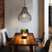 Wired Modern Pendant Light in Black or White