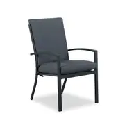 Matzo Aluminium High Back Dining Chair - Gunmetal/Charcoal