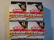 4 SPOOLS BERKLEY FIRELINE ULTRA 8 CARRIER 8 LB 200 YDS FISHING FOR JIG ice
