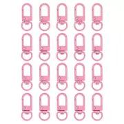 Lobster Claw Clasps, 20Pcs 33mm - Metal Swivel Clasps Snap Hook (Dark Pink)