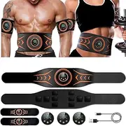 EMS Muscle Stimulator Toners Belt, Abdominal Arm Leg Toning Sport Exercise, ABS Workout Fitness Training Gear, Ab Trainer Equipment, 24''-55'' for Men and Women