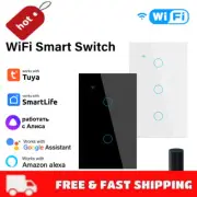 1/2/3/4X WiFi Smart Wall Touch Light Switch Glass Panel For Alexa/Google App 1PC
