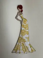 Paper Piecing Doll for junk journal/planner/scrapbooks-Julie Nutting yellow