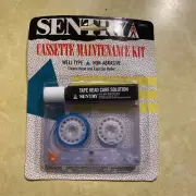 Vintage SENTRY Cassette Maintenance Kit - Cleans Heads & Capstan Roller