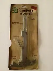 Vintage KMart NOC NOS Campers Utensil Four In One Bottle Opener Cork Screw