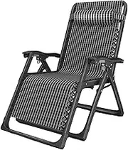 Zero Gravity Chair Lounge Chair Beach Yard Folding Recliner Home Leisure Backrest Seat, Adjustable Chaise Lounge Chair for Outdoor Indoor Folding Recliner Chair Patio Lounge Chair (Color : A)