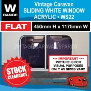 Caravan Window ( SLIDING ) Flat Acrylic 450mm x 1175mm White WS22