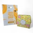DOVE Turmeric Lemon Bar 5oz w Gift Verbena Lemon Shea Soap Skincare Duo Unisex
