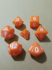 Polyhedral Gaming Dice, 7pc set (d4,6,8,10,12,20,%) FREE SHIPPING