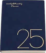 Weekly Planner 2025,A5 Week to View Diary Organized,Productivity Daily Monthly Planner To Do List Diary,Weekly Goals Planner with Note 53 Weeks Planning,13pages Ruled Pages,Navy Blue