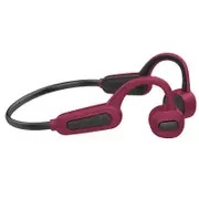Upgraded IPX8 Waterproof Underwater Headphones Bone Conduction Headphones Wireless Bluetooth Headphones Swimming Ear Hanging Open Ear - Dark red