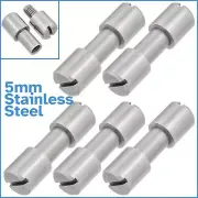 5pcs 5mm Stainless Steel Corby Bolt Knife Making Handle Fastener Screw Pin Shaft