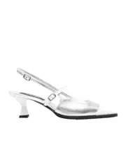 50mm Cecile pumps 36,37,40 SILVER WHITE