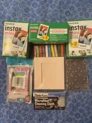 3 boxes of Fuji film Instax Mini Instant - with acc. -{ no camera}