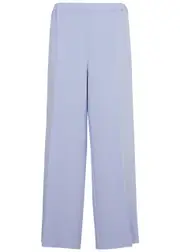 Marina Rinaldi Lecce Cropped Wide-leg Trousers - Light Blue - 19 (UK14 / L) 19 (UK14 / L)