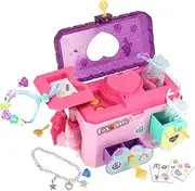 FUNLOCKETS Secret Jewellery Box with Voice Message Recorder, Jewellery Box for girls with secret compartments containing jewellery to make. Gifts for girls age 5+