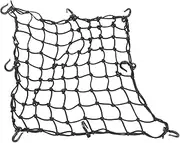 Gogogmee 1Set Black Elastic Cargo Net with Hooks of Durable Luggage Mesh for Car Motorcycle for Helmet Storage and Rear Cargo Area Organization Easy Installation