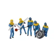 Carrera Licensed 1:32 Scale Evo Digital Pit Mechanics 5 Piece Set Model Toy Blue