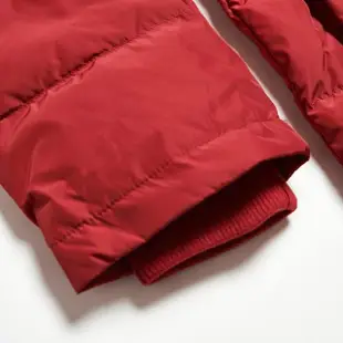 【EDWIN】男裝 紅標連帽羽絨外套(紅色)