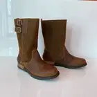 NEW! SOREL Major Pull On Boot Women's 6 Grizzly Tan Leather Oiled Suede MSRP$170