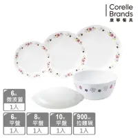 在飛比找momo購物網優惠-【美國康寧 CORELLE】花漾派對5件式餐盤組(501)