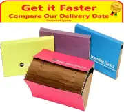 Marbig Expanding File Durable Manilla A - Z 21 Pockets Foolscap Summer Colours