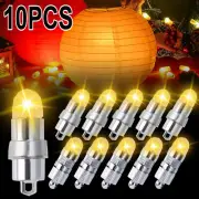 10/1PCS Mini LED Balloon Lamp Battery Powered Threaded Waterproof Party Paper La