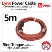 Lynx Silicone Power Cable - Skywatcher AZ-EQ5 / AZ-EQ6 / EQ6-R / EQ8 Ring Tongue