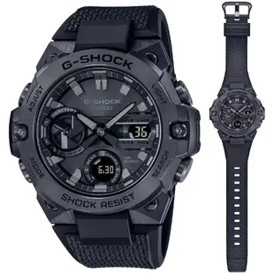 CASIO 卡西歐 G-SHOCK GST碳核心 太陽能智慧藍芽手錶 GST-B400BB-1A