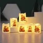 6 Pieces Christmas Flameless Candle LED Candle Light for Living Room Bedroom