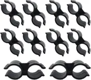 SCRTB Double Pipe Clamp 10 Pcs Pipe Clamp Connection,Shelf Pole Connector,Dou...