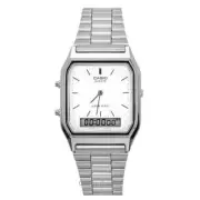 Casio Vintage Dual Time Alarm Quartz Analog & Digital AQ-230A-7DMQ Unisex Watch