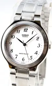 Casio Men's Stainless Steel White Dial Analog Dress Watch MTP-1131A-7B New