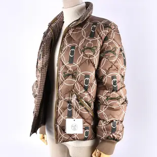 HERMES Promenade du Matin Pois短款雙面夾克外套(卡其綠)370200