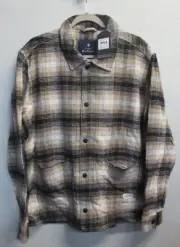 BEN SHERMAN MEN'S Check Print Shirt Jacket - CAMEL - LARGE