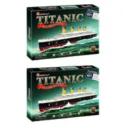 2PK Cubic Fun Titanic Ship (Small) Kids/Childrens 3D Puzzle Game 45x6x13cm 8y+