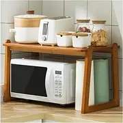 Microwave Stand Microwave Oven Rack The Kitchen Shelf Table Shows The Microwave Ovens Bowls Dishes Condiment Storage Rack Microwave Rack Microwave Oven Stand(Brown,70x35x40cm)