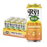 Ryl Iced Tea, Half & Half, Antioxidant Superblend, No Artifical Ingredients, 16.