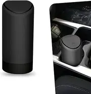 Crynod Pack of 1 Portable Car Trash Can with Cover, Car Interior Organizer, Universal Automobile Replacements, for Most Cars, Trucks and Vans (Black #2)
