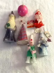 Vintage Northern Lights Wee Wizard Candles Lot 4 & 1 B’day Hat & Pink Candle New