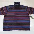 NEW Vtg 90s Lauren Ralph Lauren 100% LAMBSWOOL Womens 3X Blanket Stripe Sweater