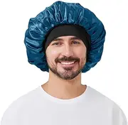 Silk Bonnet for Men, Large Hair Bonnet for Curly Hair, Soft Bonnets for Braids Waves Dreadlocks Sleep Cap